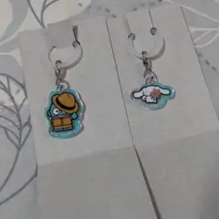 サンリオ　アクリルチャーム　クリームinスナック　ハンギョドン　シナモロール