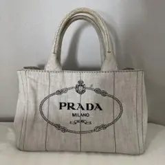 PRADA バッグ プラダ カナパ トート ショルダーバッグ ビアンコ 白