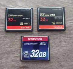 SanDisk Extreme PRO Transcend 32GB CF3枚