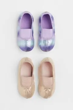 H&M シマーバレエシューズ 2足セット　14.8−15.4cm 新品