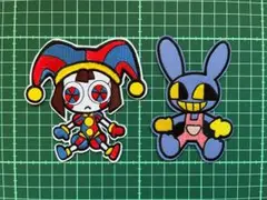 【ビッグサイズ!!】デジタルサーカス ポムニ 刺繍ワッペン 2枚組