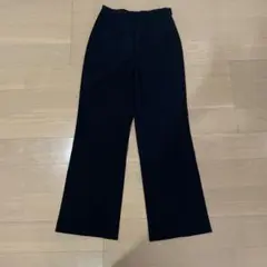 黒 フレアパンツ サイドファスナー　S