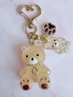 クマさんレジンキーホルダー