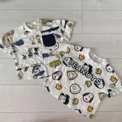 スヌーピー 半袖Tシャツ2枚セット 90cm