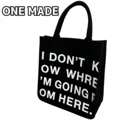 ONE MADE ワンメイド トートバッグ 黒 ブラック フェルト 軽い