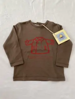 新品　PETIT BATEAU ブラウン長袖Tシャツ　80