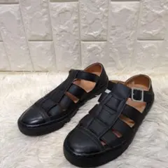 美品♢コンバース クップ グルカサンダル レザー 黒 23.0 オールスター