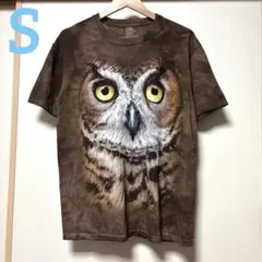 THE MOUNTAIN ザマウンテン タイダイ柄 フクロウ tシャツ S ①