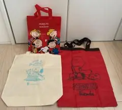 3点まとめ売りトートバッグ スヌーピー ノベルティ