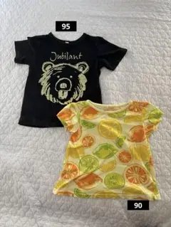 Tシャツ　半袖　夏　女の子　男の子　クマ　レモン　保育園　2枚セット
