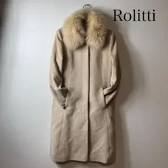 【入手困難】LORITTI ロリッティ ファーコート アンゴラ混 美品 ベージュ