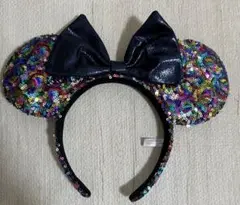 新品！ディズニー カチューシャ スパンコール レインボー