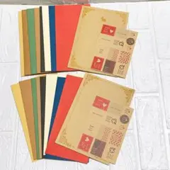 アンティーク レターセット 封筒16枚 便箋、シールセット