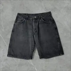 USA製 Wrangler ブラックデニム ショートパンツ W32 ブラック 黒