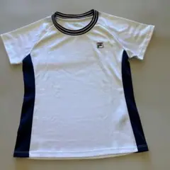 FILA テニス Tシャツ ホワイト/ネイビー　Mサイズ