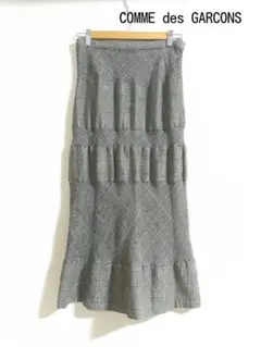 COMME des GARCONS グレンチェック ロングスカート