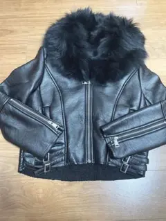 美品 ラミア ライダース アウター 羽織り ジャケット ファックス 韓国