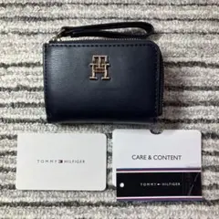 【未使用品】トミーヒルフィガー トライフォールド 三つ折り財布 ネイビー