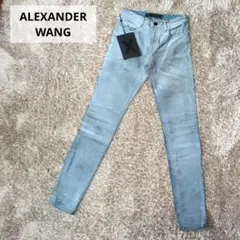 超美品ALEXANDER WANG ライトブルー ストレートデニム Alexander Wang ラインストーン ジーンズ | ブルー | FARFETCH JP