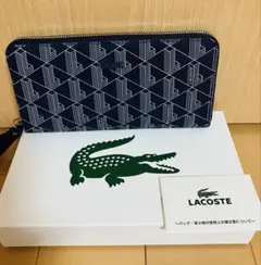 【専用】LACOSTE 長財布 ラウンドファスナー モノグラム柄 箱付
