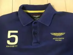 Hackett London ポロシャツ Aston Martin 青色 S
