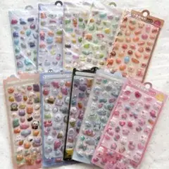 未開封/ドロップシール セット ぷくぷくシール 立体シール 平成レトロ ボンボン