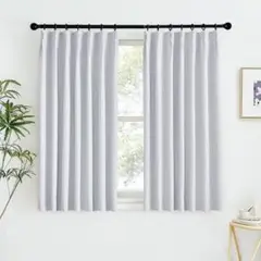 ❣️未使用遮光カーテン防音おしゃれUVカット100cm丈80cm2枚セットホワイト