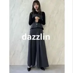 ダズリン　dazzlin フロントタックフレアーパンツベルト付き　洗濯可