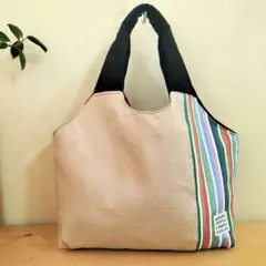 丈夫な緞子生地トートバッグ
