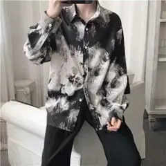 【i8】XL ビッグシルエット タイダイシャツ 長袖