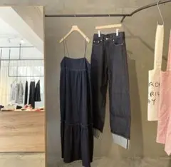 最終値下げ　iki デニム　ティアード　ワンピース