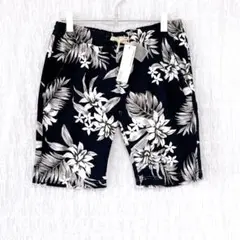 2701【新品タグ付き】ハーフパンツ　タオル地　パイル　トロピカル 海メンズL