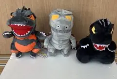ゴジラ デフォルメぬいぐるみマスコット　３体