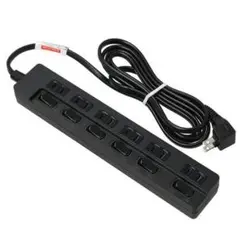 6個口節電タップ 2m(PJE2-6L_BK)