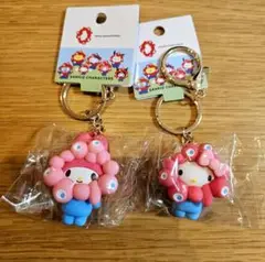 【新品】万博 ミャクミャクなりきり キーホルダー マイメロディ キティ