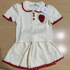 8月限定SALE！！ イチゴ柄 半袖セットアップ キュロット 90cm