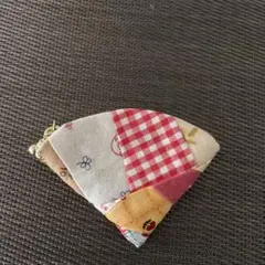 ハンドメイドパッチワーク三角形小銭入れ