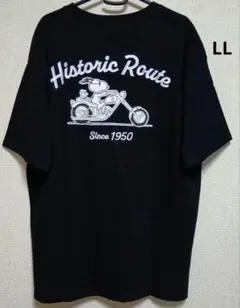 SNOOPY JOECOOL Tシャツ ブラック 黒 LL バイク