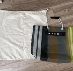 MARNI フラワーカフェストライプバッグ