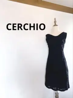 【極美品】CERCHIO ベロアタイトワンピース840