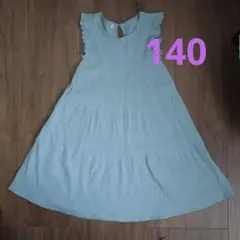 140ワンピース　くすみグリーン　西松屋
