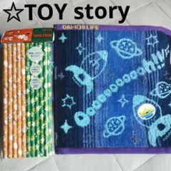 夏休み限定❗最終値下げ❗　　　　TOYstoryミニタオル& 紙ストローセット