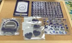 キャラ福くじ　おなまえカスタム 1color Blue ネイビーセット