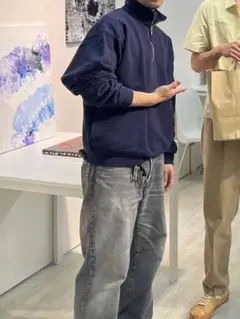 美品 シンプリーコンプリケイテッド ハーフジップスウェット