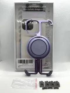 スマ通 バンパーフレーム iPhone15 ライトパープル magsafeケース