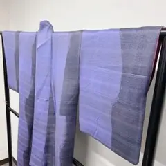 細かな縦縞にツートーンの小紋 着物
