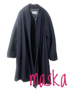 Maska カシミア ノーカラー コート