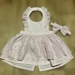 メゾピアノ　エプロンヘアバンドセット
