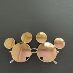 ミッキー　サングラス　ミラー　ピンクゴールド