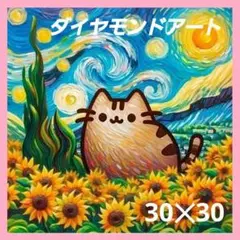 【A1649】ダイヤモンドアート　30×30㎝ラウンド